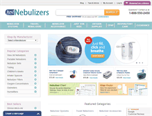 Tablet Screenshot of justnebulizers.com